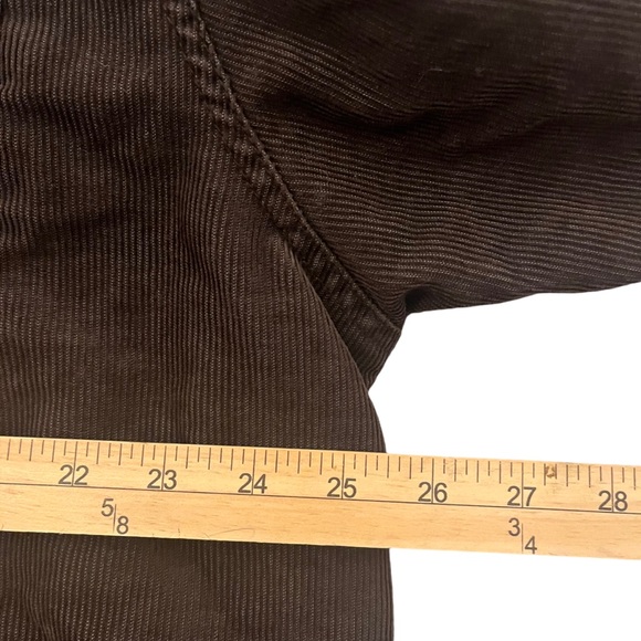 American Eagle Brown Corduroy Trucker Jacket Mens XXL Faux Fur Lined Heavyweight - Picture 9 of 11
